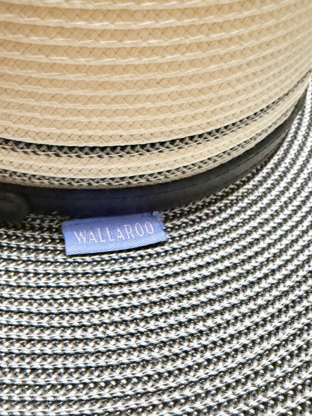 Wallaroo Two-Tone Packable Sun Hat in Cream & Light Gray - Picture 2 of 7